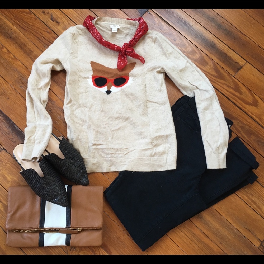 J Crew Sweetest Fox Sweater - so adorable!